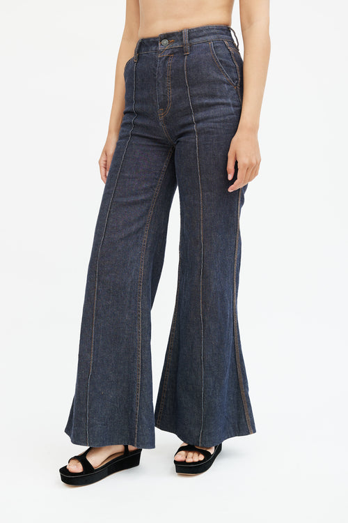 Zimmermann Blue Denim Flare Pants