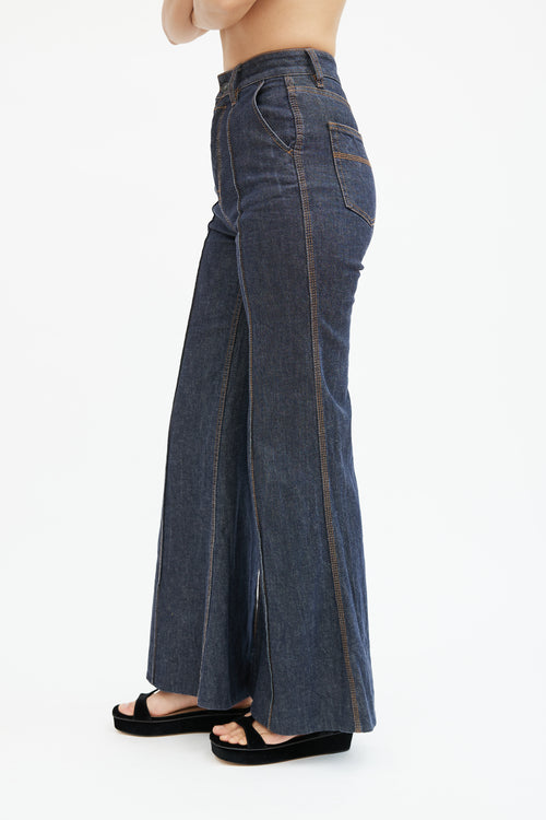 Zimmermann Blue Denim Flare Pants