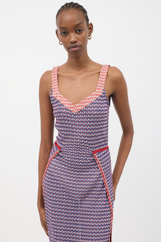 Missoni Dot Chevron Double Slit Dress