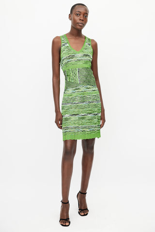 Missoni Green 
Multicolour Knit Tie Dress