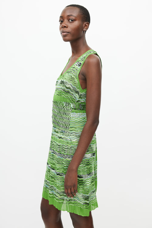 Missoni Green 
Multicolour Knit Tie Dress