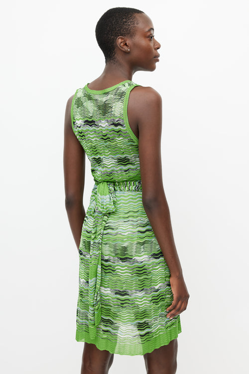 Missoni Green 
Multicolour Knit Tie Dress