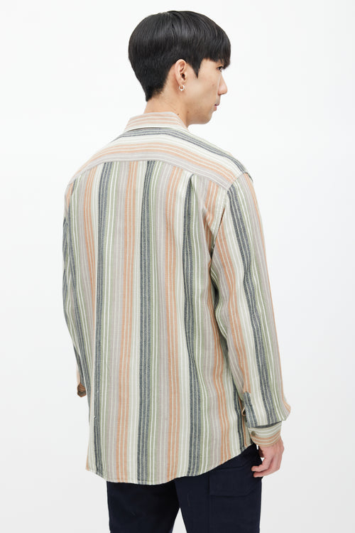 Missoni Green 
Multicolour Stripe Woven Shirt