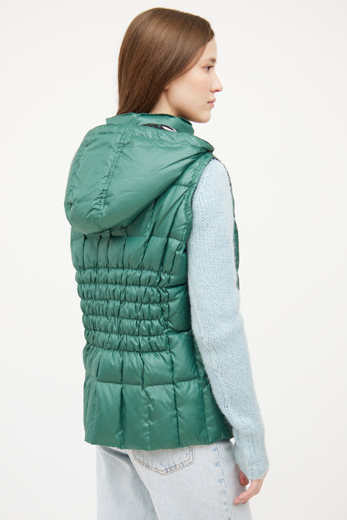 Missoni Green Quilted Puffer Vest