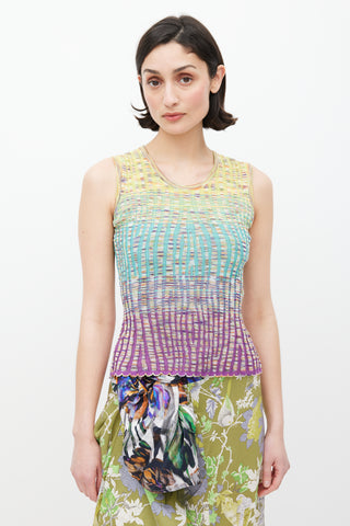 Missoni M Yellow 
Multicolour Ribbed Tank Top