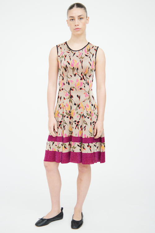 Missoni Metallic Wool Blend Knit Dress