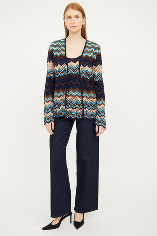 M Missoni Multi Knit Top 
Cardigan Set