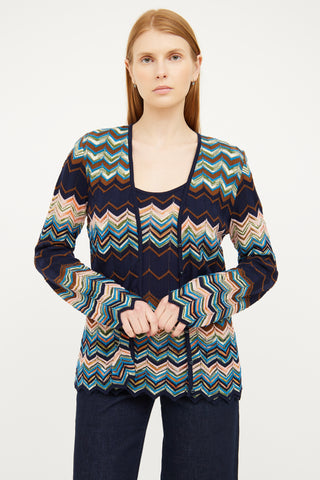 M Missoni Multi Knit Top 
Cardigan Set