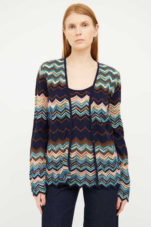 M Missoni Multi Knit Top 
Cardigan Set