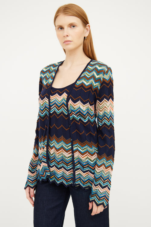 M Missoni Multi Knit Top 
Cardigan Set