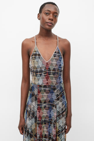 Missoni Multicolour Argyle Patterned Maxi Dress