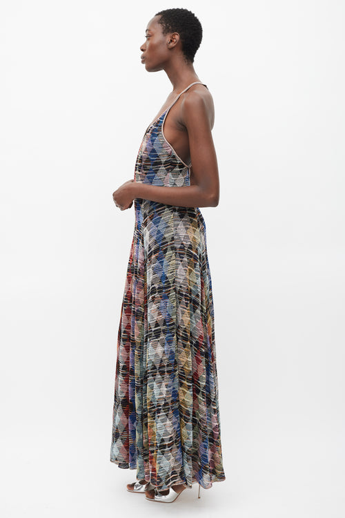 Missoni Multicolour Argyle Patterned Maxi Dress