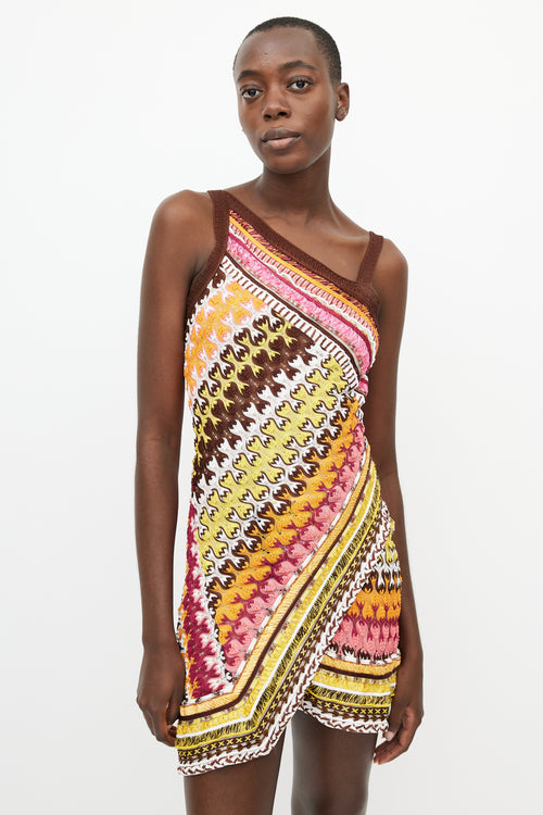 Missoni Multicolour Knit Asymmetrical Dress