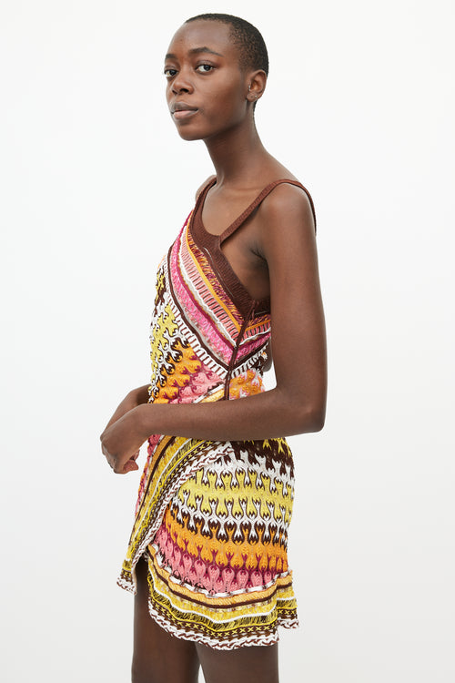 Missoni Multicolour Knit Asymmetrical Dress