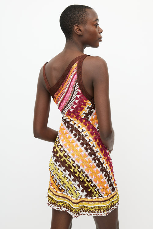 Missoni Multicolour Knit Asymmetrical Dress