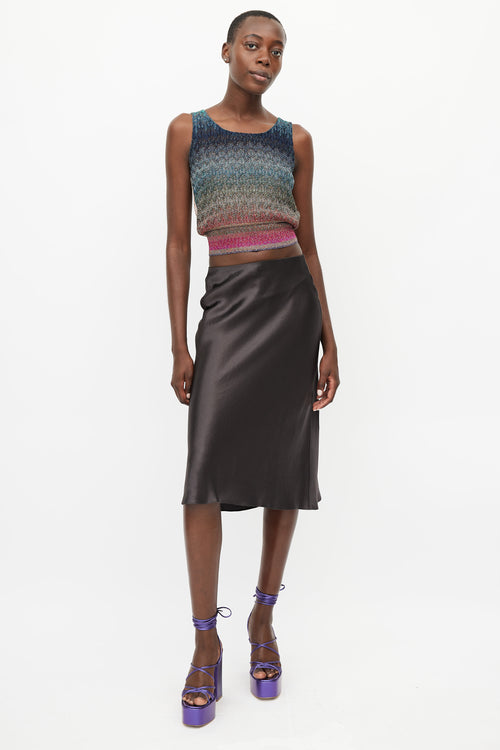 Missoni Multicolour Metallic Gradient Knit Crop Top