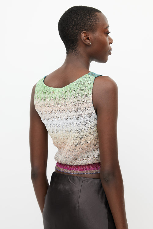 Missoni Multicolour Metallic Gradient Knit Crop Top