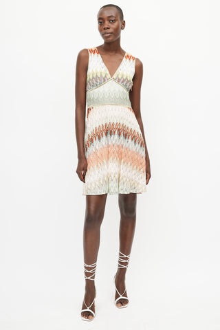 Missoni Multicolour V-Neck Knit Dress