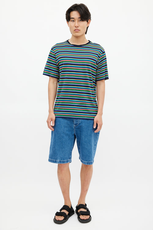 Missoni Navy 
Multicolour Striped Woven T-Shirt