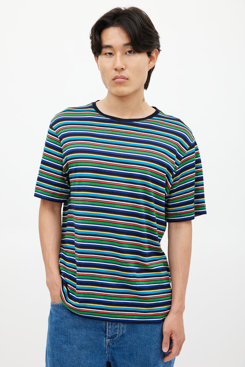 Missoni Navy 
Multicolour Striped Woven T-Shirt