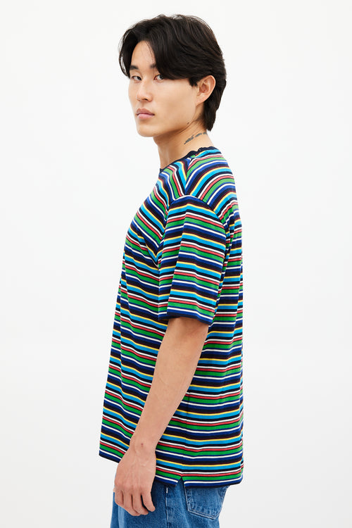 Missoni Navy 
Multicolour Striped Woven T-Shirt