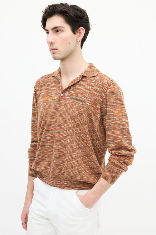 Missoni Orange 
Multi Marled Knit Top