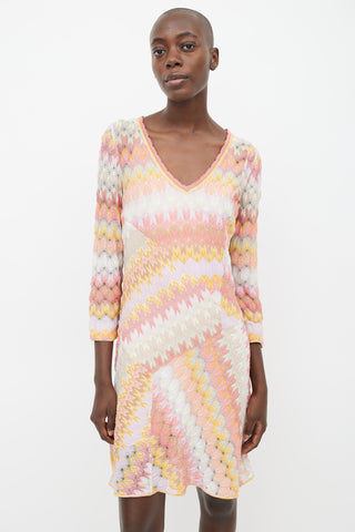 Missoni Orange 
Multicolour Knit Dress