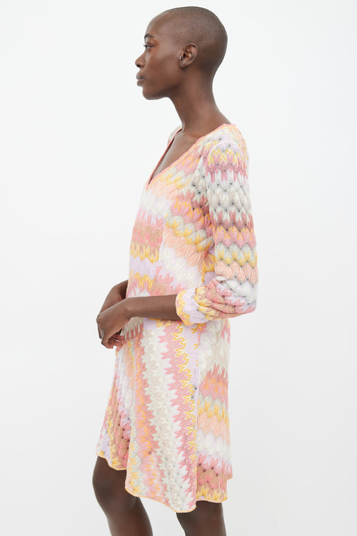 Missoni Orange 
Multicolour Knit Dress