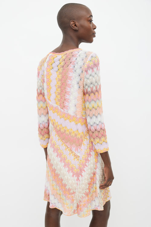 Missoni Orange 
Multicolour Knit Dress