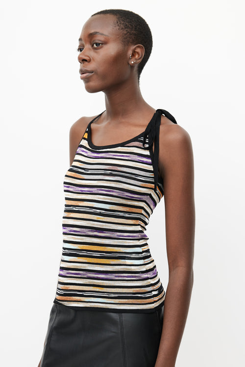 Missoni Orange 
Multicolour Knit Stripe Tank