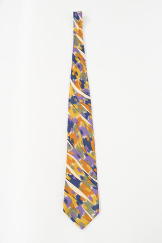 Missoni Orange 
Multicolour Silk Abstract Tie