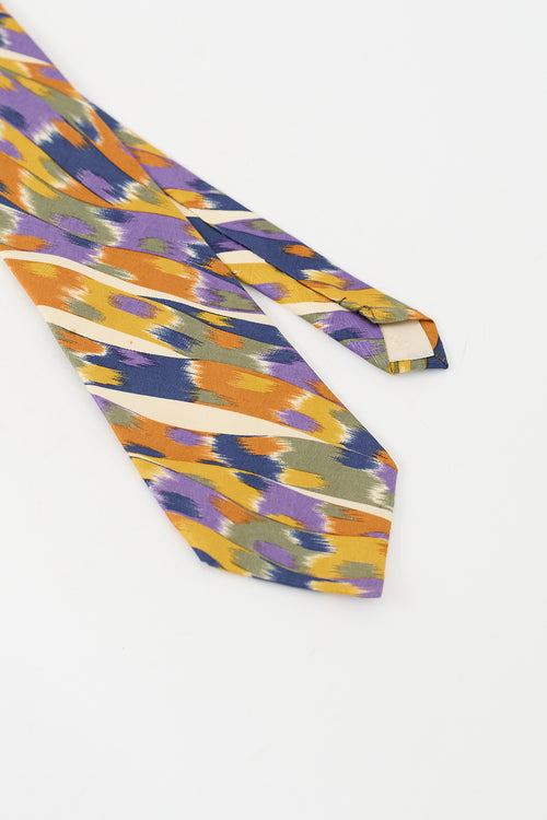 Missoni Orange 
Multicolour Silk Abstract Tie