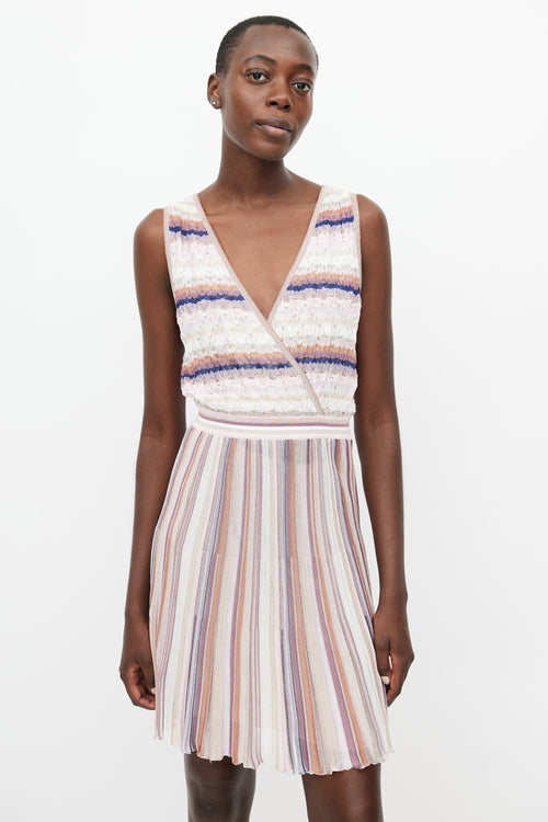 Missoni Pink 
Multicolour Knit Midi Dress