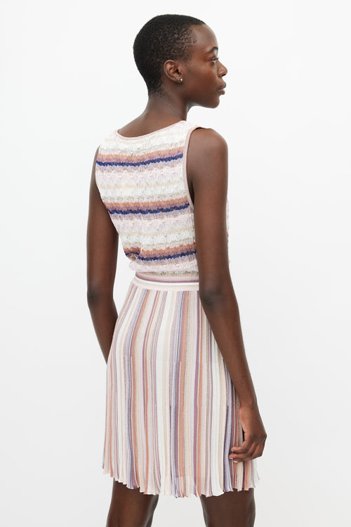 Missoni Pink 
Multicolour Knit Midi Dress