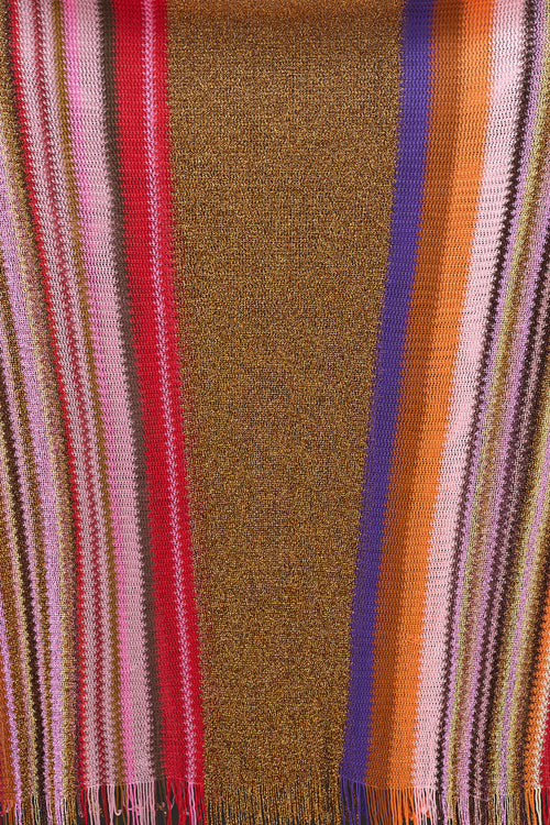 Missoni Pink 
Multicolour Metallic Striped Scarf