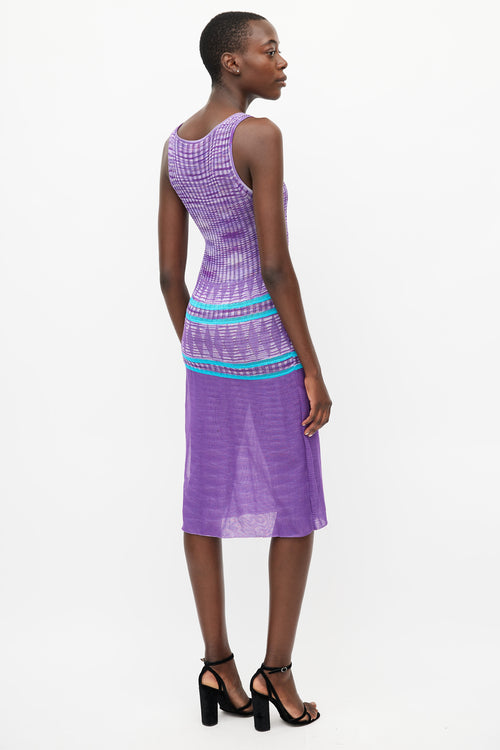 Missoni Purple 
Blue Knit Midi Dress