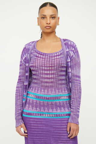 Missoni Purple Cardigan 
Dress Set