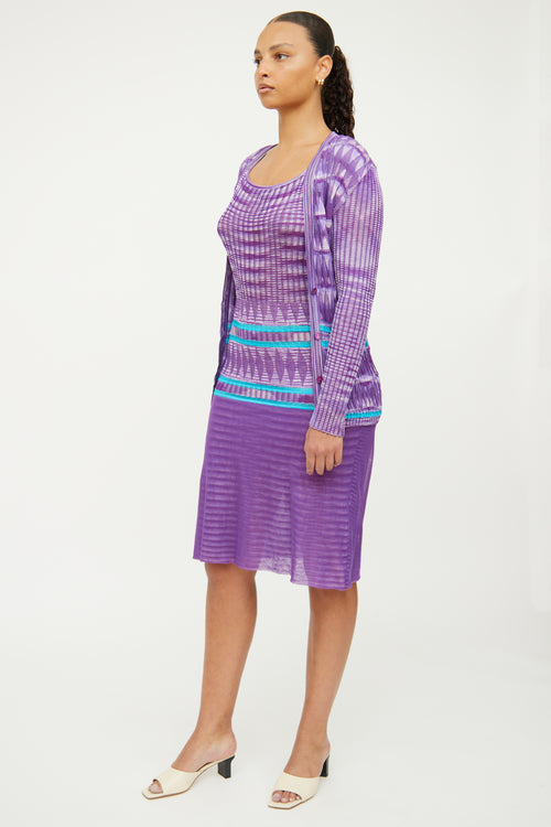 Missoni Purple Cardigan 
Dress Set