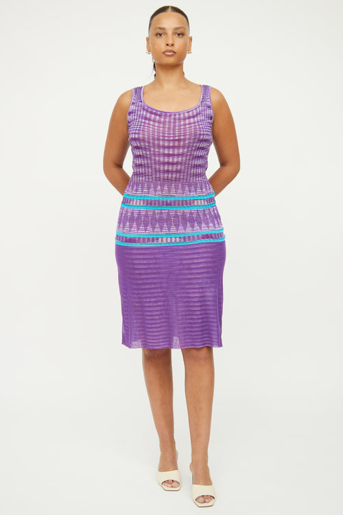 Missoni Purple Cardigan 
Dress Set