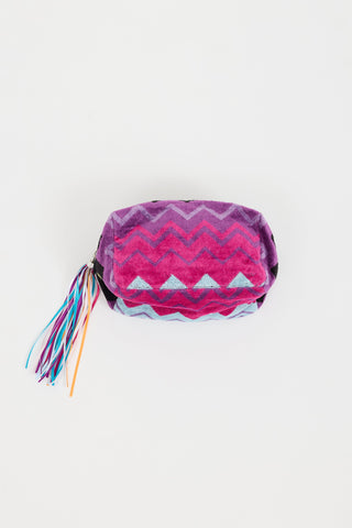 Missoni Purple 
Multi Terry Chevron Mare Pouch