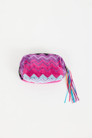 Missoni Purple 
Multi Terry Chevron Mare Pouch