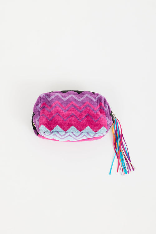 Missoni Purple 
Multi Terry Chevron Mare Pouch