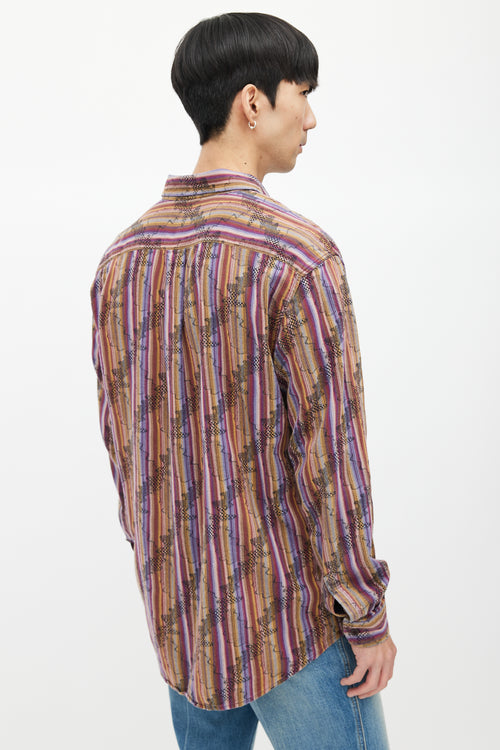 Missoni Purple 
Multicolour Striped Woven Shirt