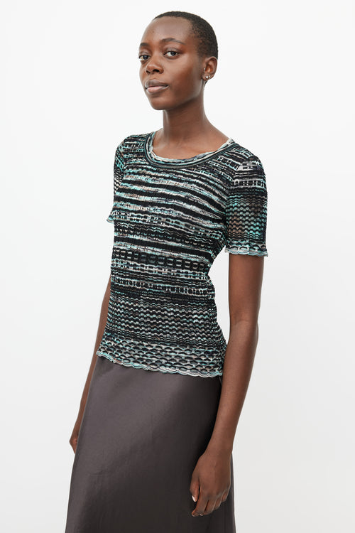 Missoni Teal 
Multicolour Knit Top