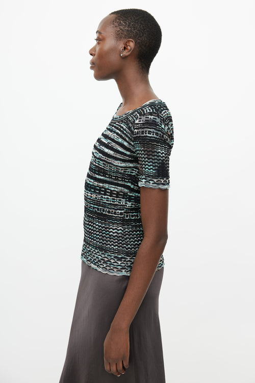 Missoni Teal 
Multicolour Knit Top