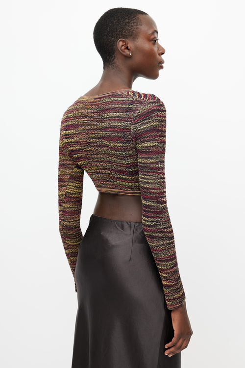 Missoni Yellow 
Multicolour Knit Cropped Cardigan