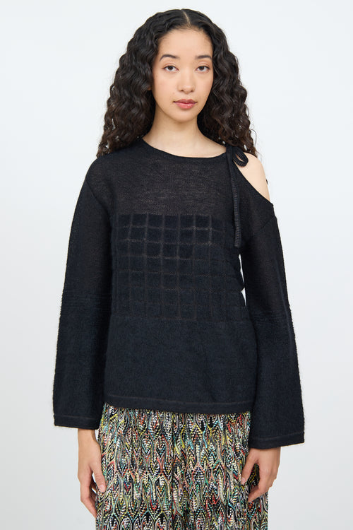 Missoni Black Knit Cold Shoulder Top