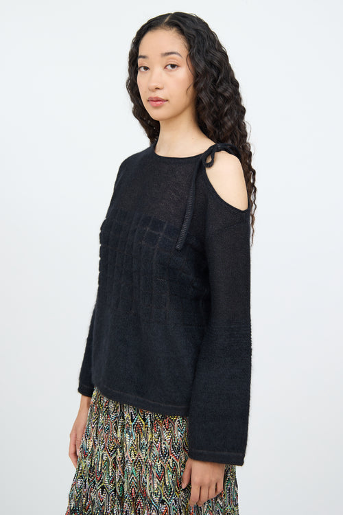 Missoni Black Knit Cold Shoulder Top