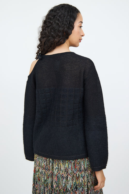 Missoni Black Knit Cold Shoulder Top