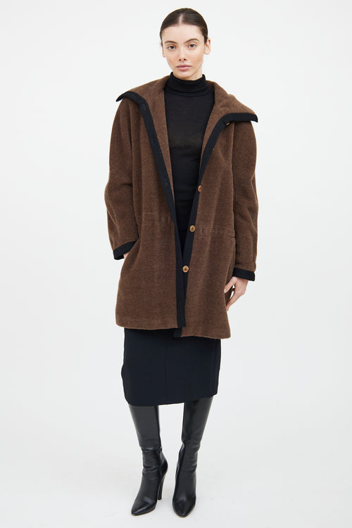 Missoni Brown 
Black Mohair Coat